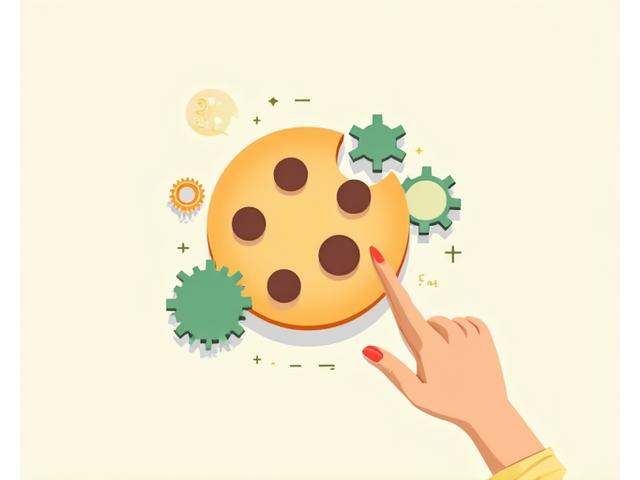 Un'ilustrazione stilizzata di ingranaggi digitali e una mano che regola le impostazioni dei cookie su uno schermo, simbolo del controllo dell'utente.